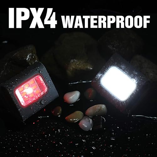 Miniatura 5 de Paquete de 2 luces de correr nocturnas al aire libre, luces LED para corredores con batería recargable para campamento, senderismo, caminar, trotar