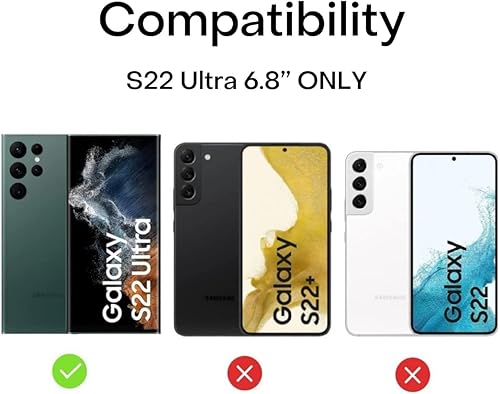 Miniatura 2 de TR4U - Funda de silicona líquida diseñada para Samsung Galaxy S22 Ultra (6.8 pulgadas) 2022 - Protección de cuerpo completo - Silicona premium -