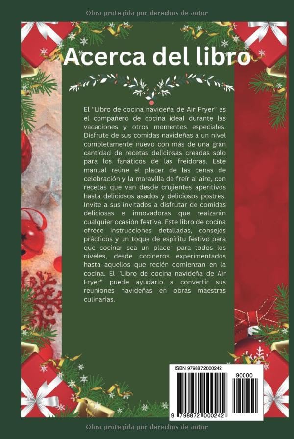 Miniatura 2 de Libro de cocina navideña Air Fryer Comidas fritas al aire rápidas y fáciles para dos (Spanish Edition)