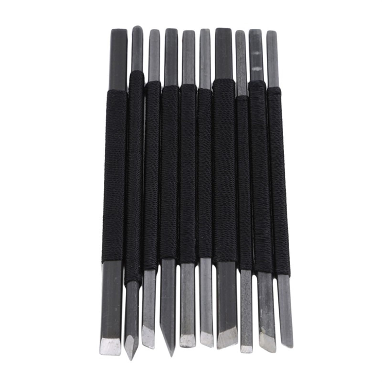 10 Uds. Cuchillo for tallar Piedra de Acero Rico en Carbono, Sello, Cuchillo de Grabado, Escultura, cincel for Piedra, Juego de Herramientas de Tallado de Madera, Piedra