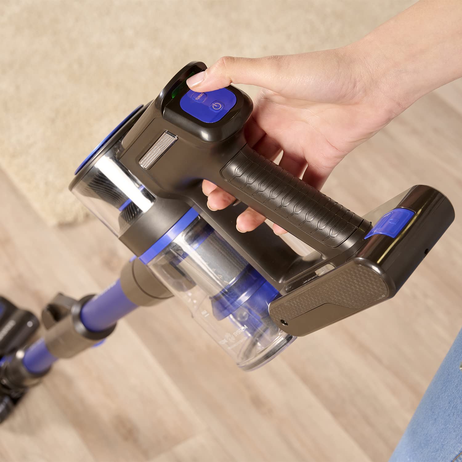 Taurus Crossback Digital Flex - Aspirador Escoba Motor Digital 3 en 1, succión 250AW, 20KPa, Flex, baterías de Litio 22.2V, 35min autonomía, Carga rápida 4h, 2 velocidades, Ligero, depósito 600ml