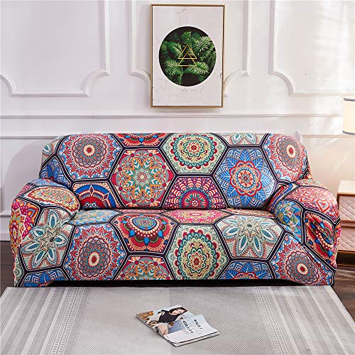 Youjoy Funda de Sofá Elástica Estampada - 1/2/3/4 Plazas Funda para Sofá Chaise Longue en Forma de L Necesita Comprar 2 Piezas