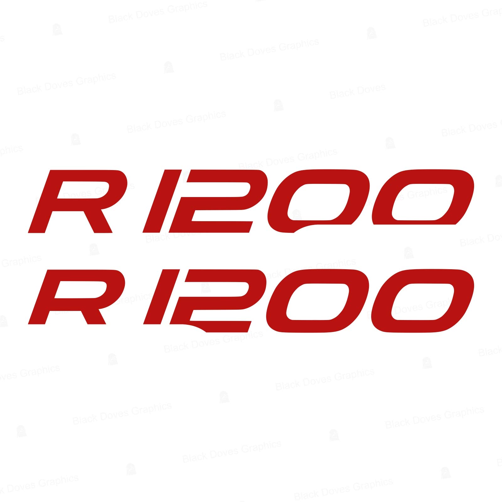 2X R1200 for Motorrad R 1200 GS ADESIVI PEGATINA Stickers AUTOCOLLANT AUFKLEBER VINIL Motorcycle r1200gs (Red)