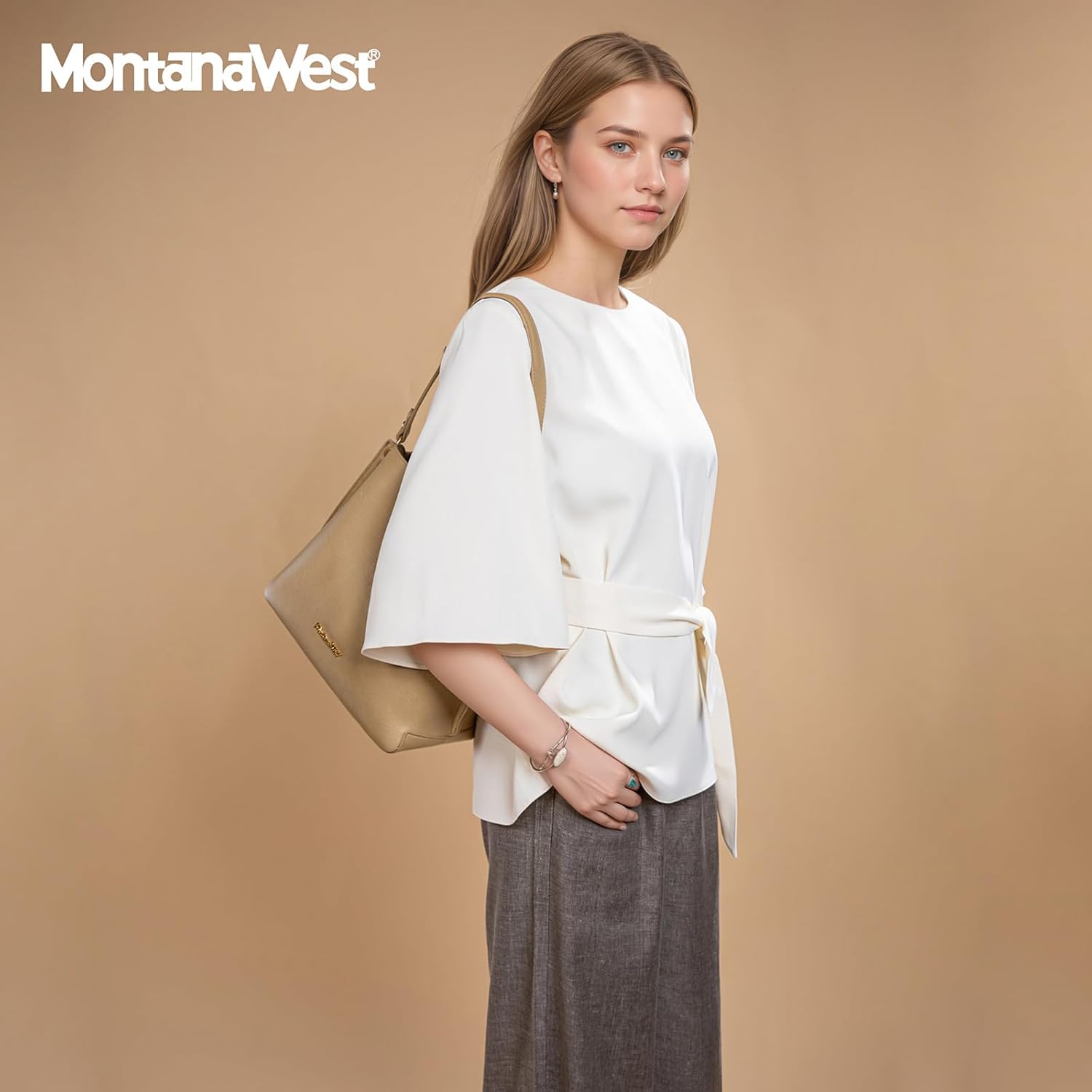 Montana West Medium Hobo Purse for Women Bucket Shoulder Bag with Crossbody Strap - Image 2