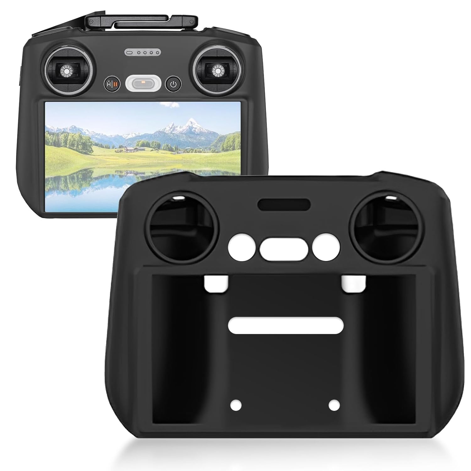 Silicone Protective Case for DJI RC 2 – Non-Slip Skin Cover for DJI Air 3 & Mini 4 Pro Remote Controller, Durable Sleeve, Drone Accessories (Black)