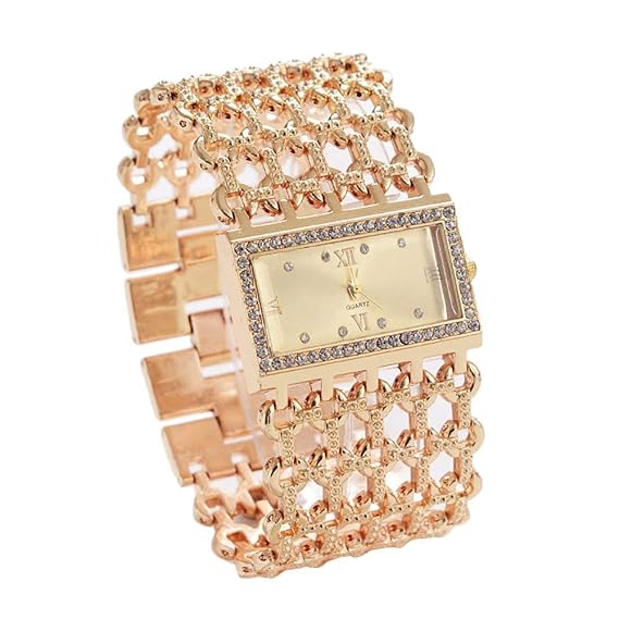 SKYLOFTS 18K Gold-Plated Quartz Movement Analogue Gold Dial Women Watches & Girls Watch