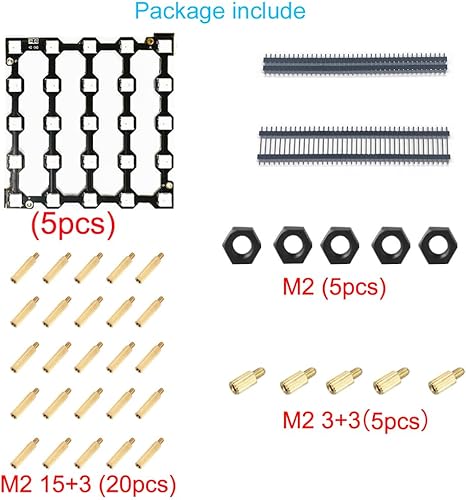 Miniatura 2 de Treedix WS2812B 5050 RGB LED tablero de luz LED Kit de luz LED DIY cuadrado LED digital direccionable individualmente 5x5x5 para niños y