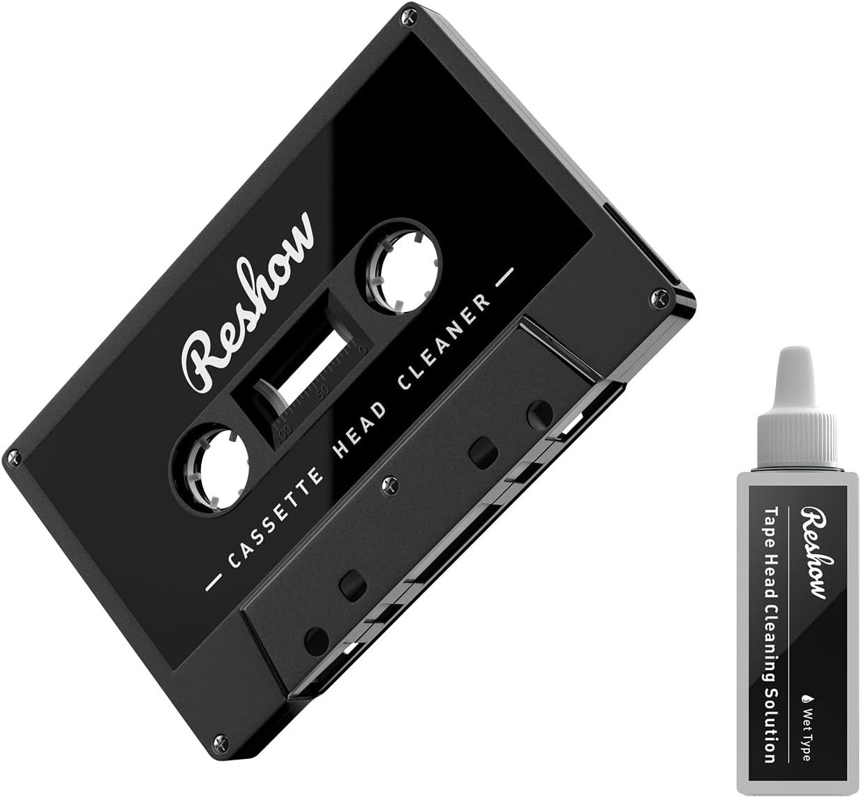 Reshow Audio Tape Cassette Head Cleaner Cleaning Fluids Care Wet Maintenance Kit for Cassette Player by (1 bottles of Cleaning Fluid)