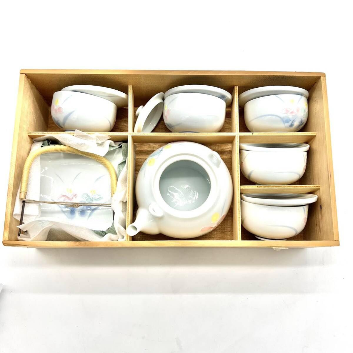 Amazon.co.jp: 有田焼 香窯作 番茶器揃 蓋付 湯呑 茶碗 急須 皿