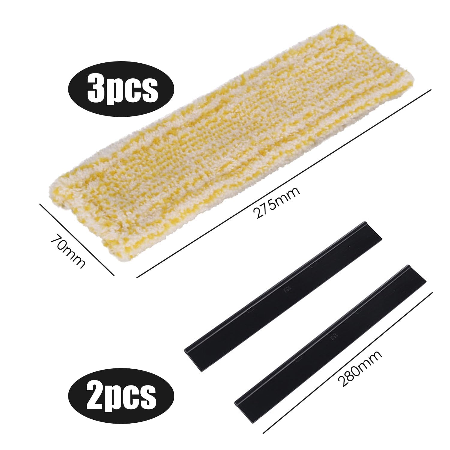4x Ersatzpads Für Fensterreiniger - Mikrofaser Pads Für Kärcher WV2 WV5
