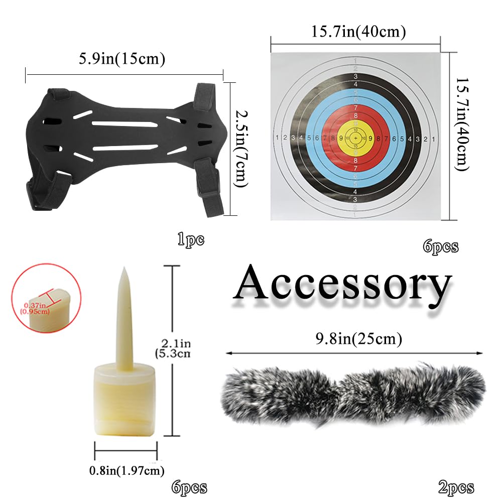 Arco e Arrow Recurve Set per Adulti, Principianti, Adolescenti, Arco da tiro con l'arco a Mano Destra per la pratica del bersaglio all'aperto, Competizioni di caccia e tiro con l'arco