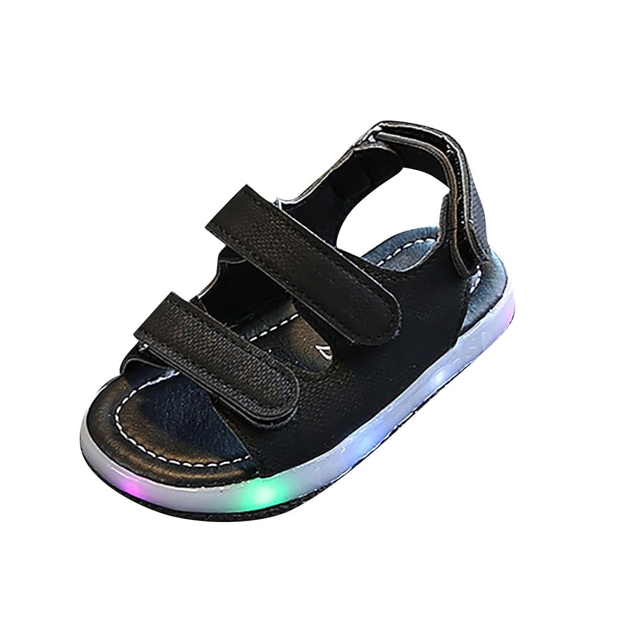 High-quality LED light sandals showing detailed construction and light patterns