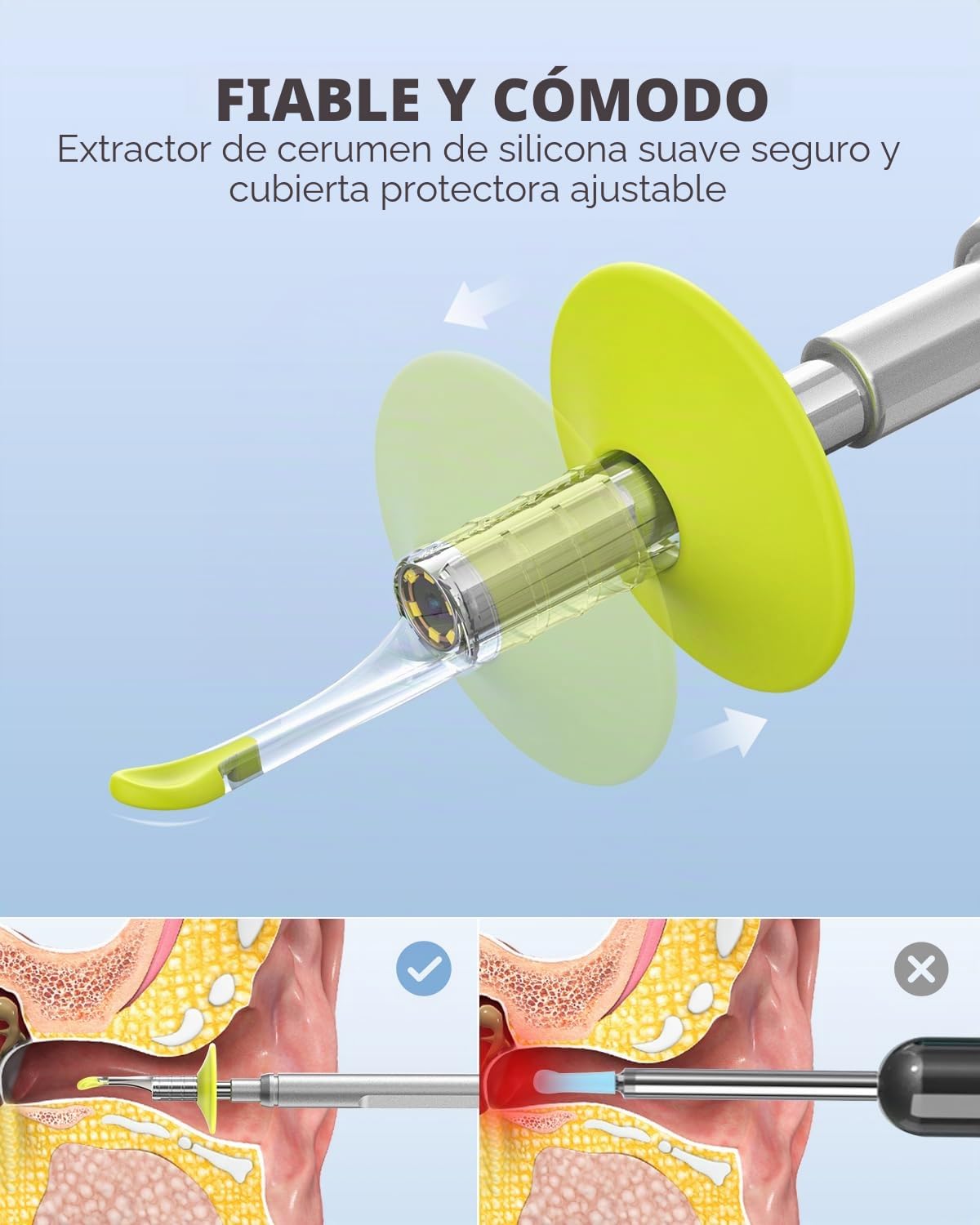 Anykit Otoscopio digital con giroscopio, pantalla de 4.5 pulgadas, cámara de alcance auditivo de 3.9 mm con 6 luces, herramienta de eliminación de cera de oído, tarjeta de 32 GB, soporta captura de
