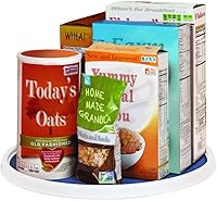 Vista 35 de Copco 5234758 - Bandeja giratoria antideslizante para despensa, 2 niveles, 12 pulgadas, color blanco y azul aqua