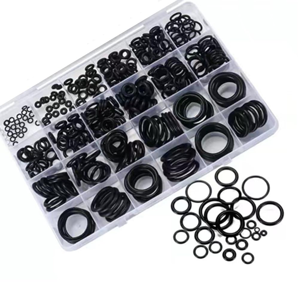 24 Sizes 400 Pcs Rubber O-Ring Assortment Kit, Rubber O Ring Set,Sealing Gasket Washer Assortment Set, for Automotive Faucet Pressure Plumbing Sealing Repair, Air or Gas Connections and Heat