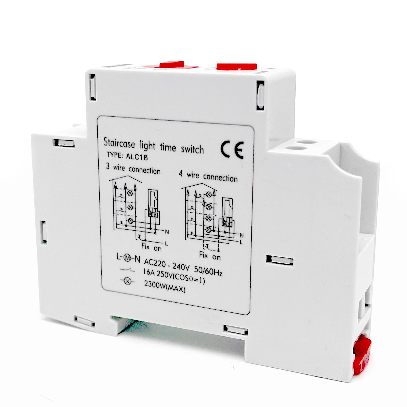 SiRyder Temporizzatore Luci Scale,AC 220-240V Interruttore Timer 220V Interruttore Automatico Del Temporizzatore Della Scala per Le Scatole Della Luce Della Pubblicità Del Corridoio Della Scala