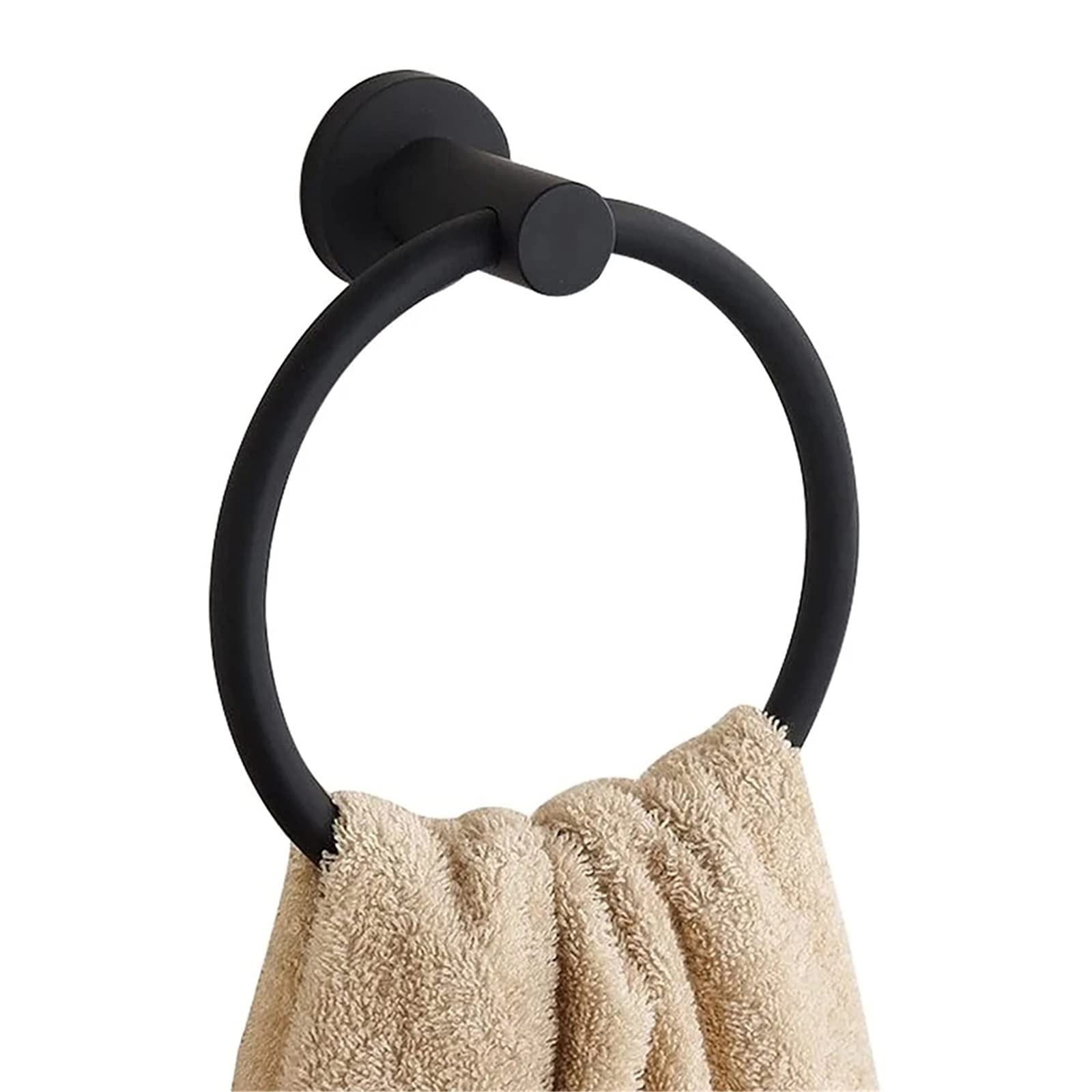 Towel Ring Hand Bathroom Towel Rack Wall-mounted Round Ring for Bathroom & Kitchen