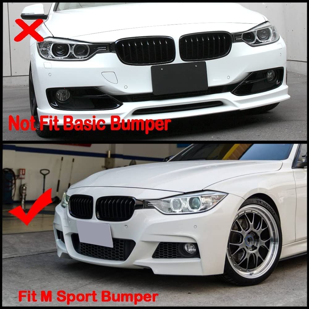 Spoiler Anteriore per Auto per BMW F30 F31 3 Series 2012 2013 2014 2015 2016 2017 2018 M-Sport,Paraurti Lip Splitter Spoiler Protector Splitter Labbra Diffusore Body Kit