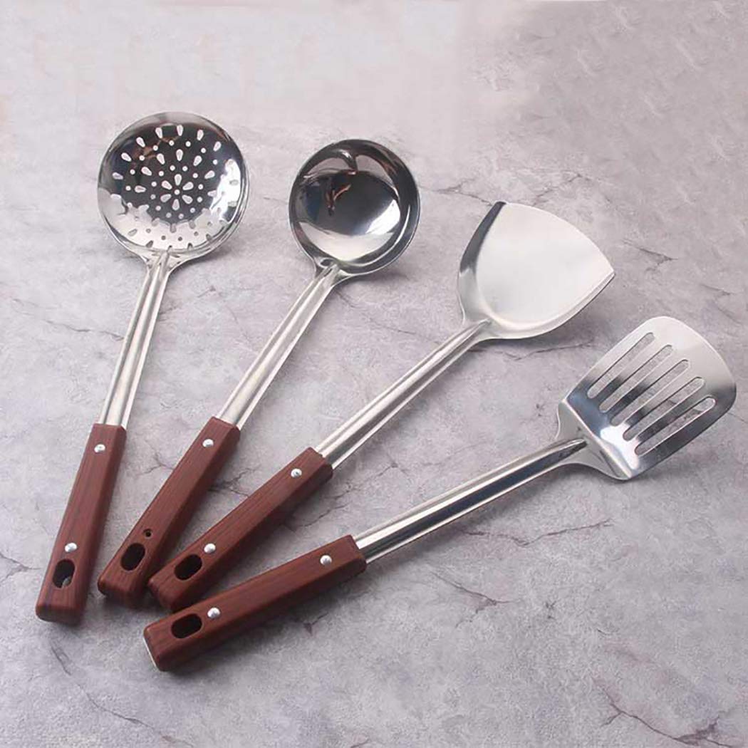 4-teiliges Edelstahl-Utensilien-Set, Kochutensilien-Küchenwerkzeug-Set
