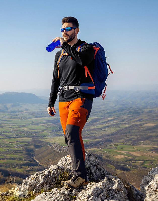 Pioneer Camp UPF23+ Sweat à capuche léger à séchage rapide respirant à manches longues avec trou pour le pouce