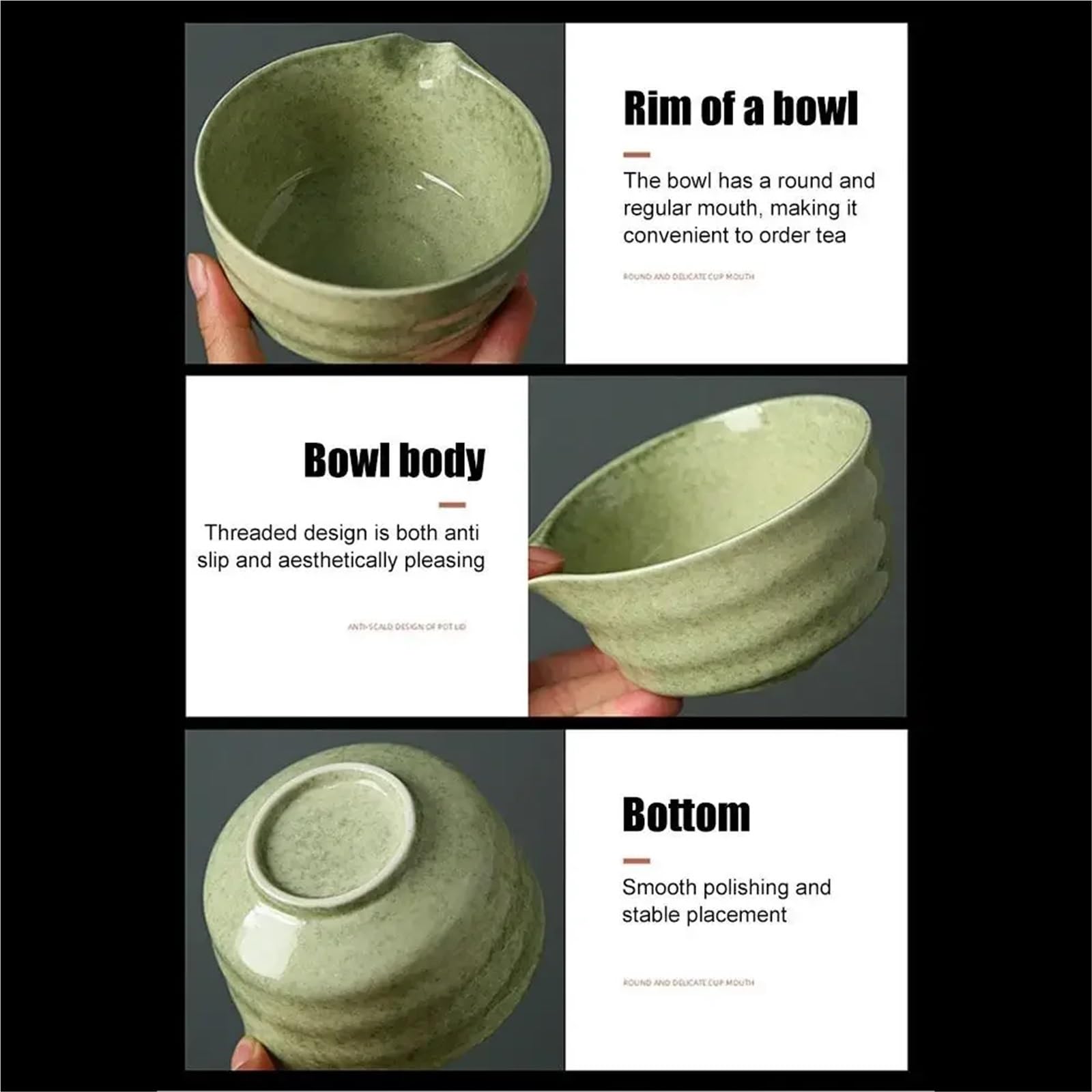 Matcha Tee Set 4 Teile/satz Keramik Matcha Box Tee-Set Mit Schneebesen Und Schüssel Prächtige Grinder Pinsel(A)