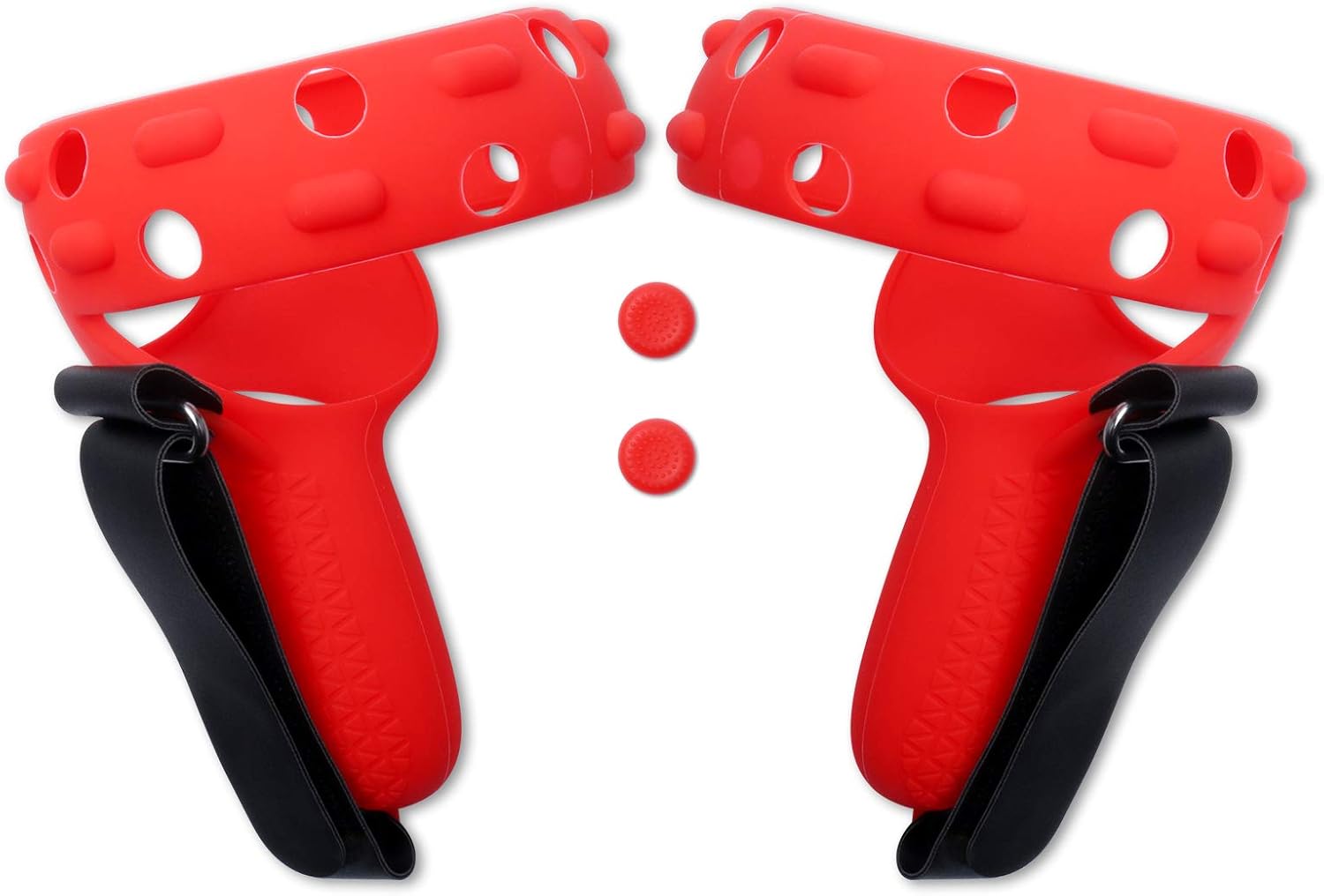 LICHIFIT Handle Grip Cover with Hand Strap for Oculus Quest 2 VR, Soft Silicone Controller Protective Sleeve Cover