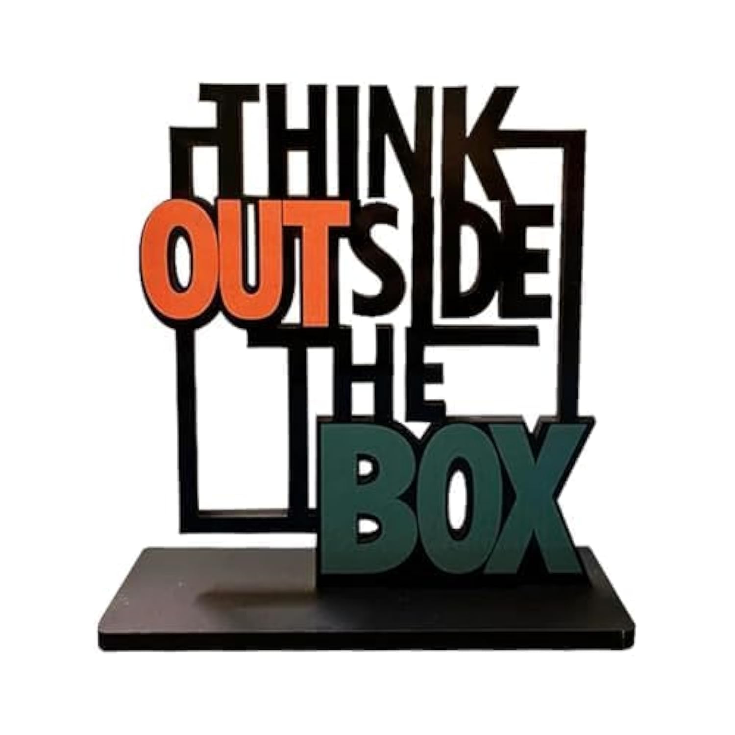 My Creative Hut Wooden Quotes Table Decor For Office Table Showpiece, Home Decoration, Living Room, Modern Gifting Item (Think Outside The Box), 3 Cm, 8 CM-picture-17