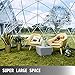 Patiolife Garden Dome 12ft - Geodesic Dome with PVC Cover - Lean to Greenhouse with Door and Windows for Sunbubble, Backyard, Outdoor Winter, Party