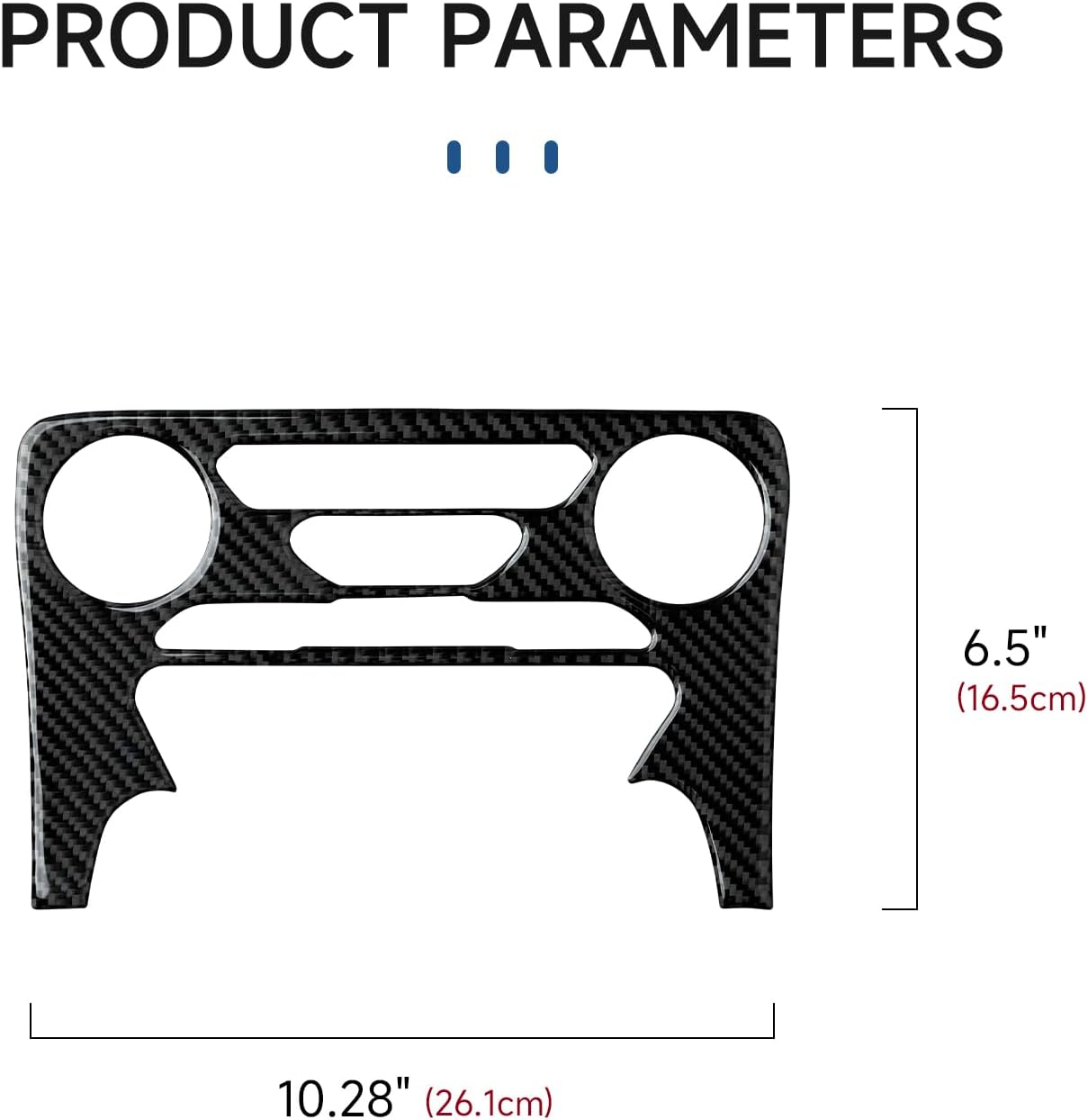 Car Carbon Fiber Dash Center Control Panel Cover Trim Interior for Ford Ranger 2019 2020 2021 2022 2023 XLT Lariat XL Accessories