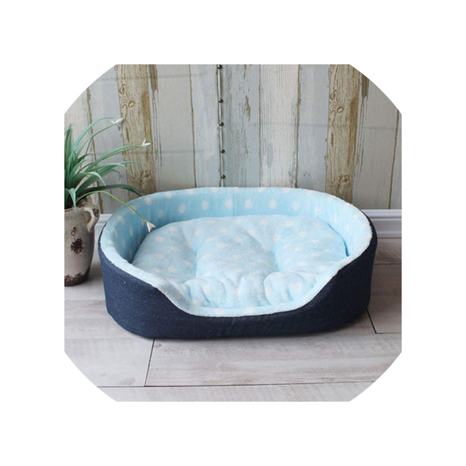 Pet Kennel House Warm Large Dog Bed Cat Cushion Mat Sofa For Big Dogs Puppy Teddy Sofa,Sky Blue,60Cmx45Cmx17Cm