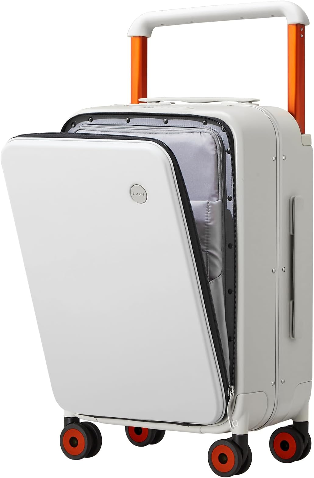 Luxury Wide Handle Suitcase Carry On Luggage PC Hardside with Aluminum Frame Laptop Front Open