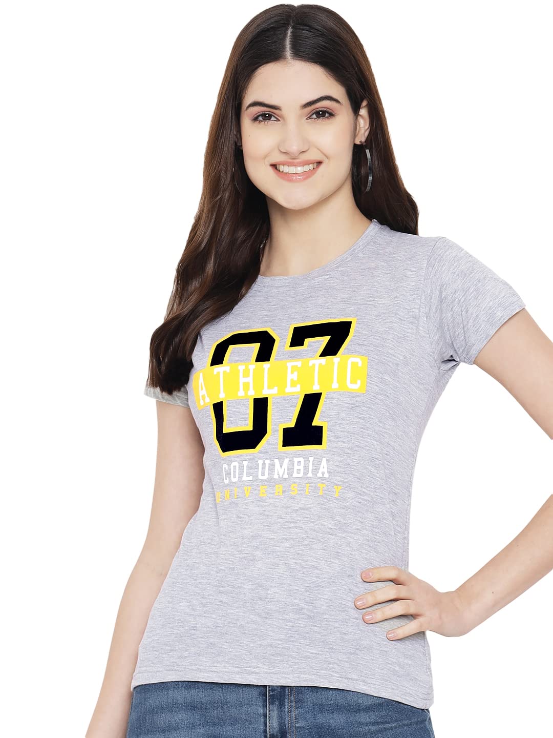 Preneum Lot de 3 t-shirts décontractés à manches courtes en coton pour femme || Tendances et style
