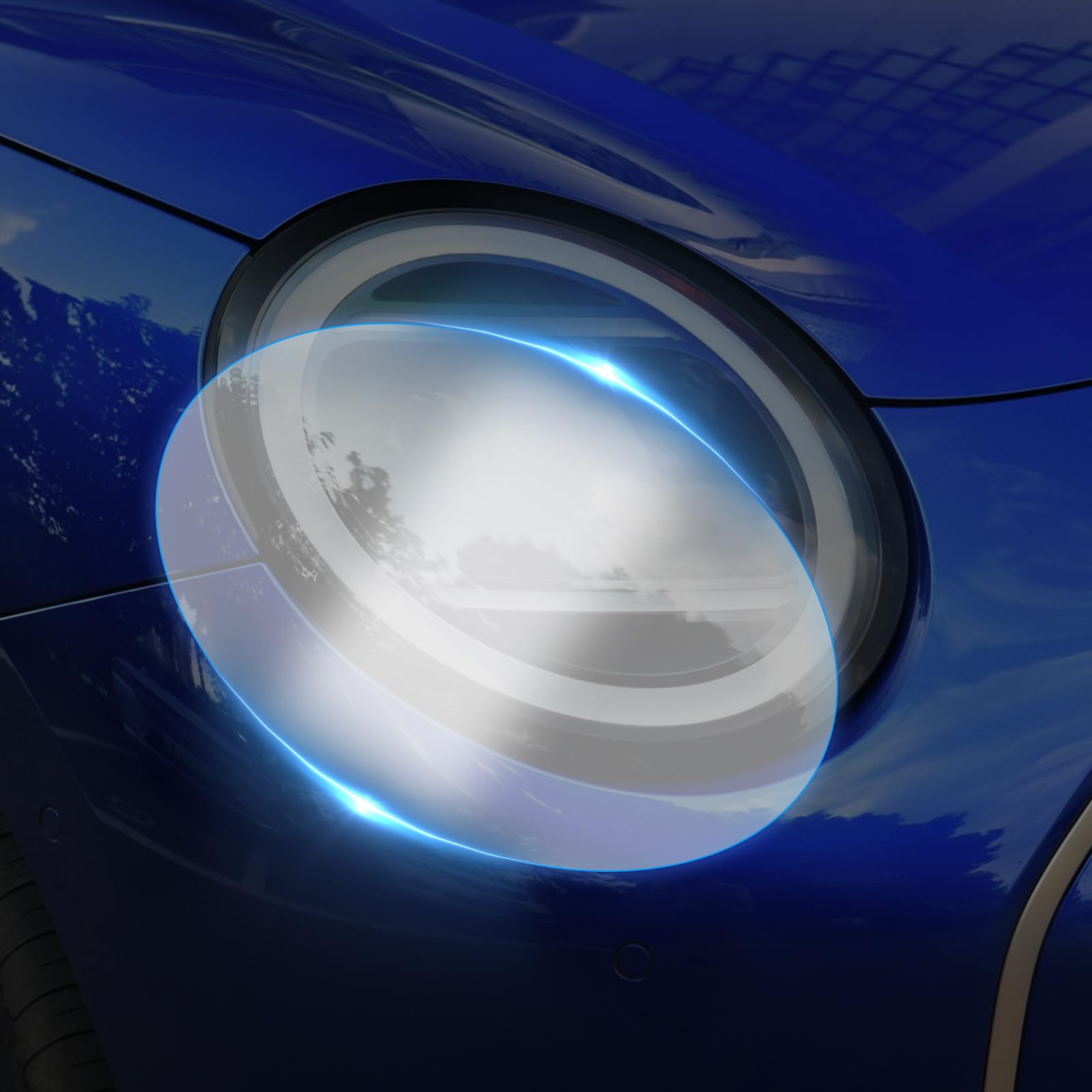 KUNGKIC for Mini Cooper 2024 2025 S F65 F66 F67 Headlight Protection Film TPU Scratch Guard Non-Yellowing Self-Healing Exterior Accessories (