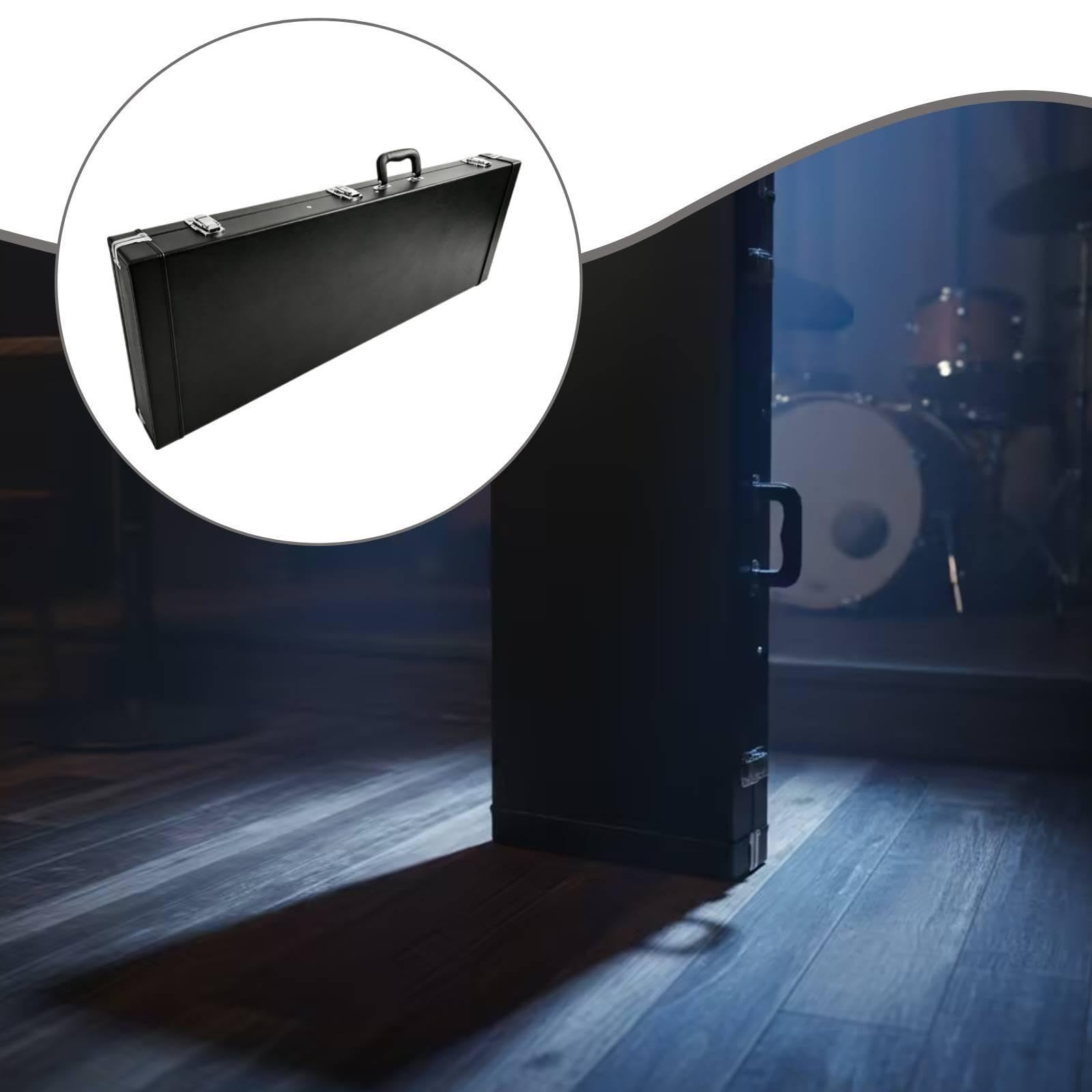 Generic Custodia Rigida per Chitarra Elettrica, Resistente, con Scomparto Accessori.