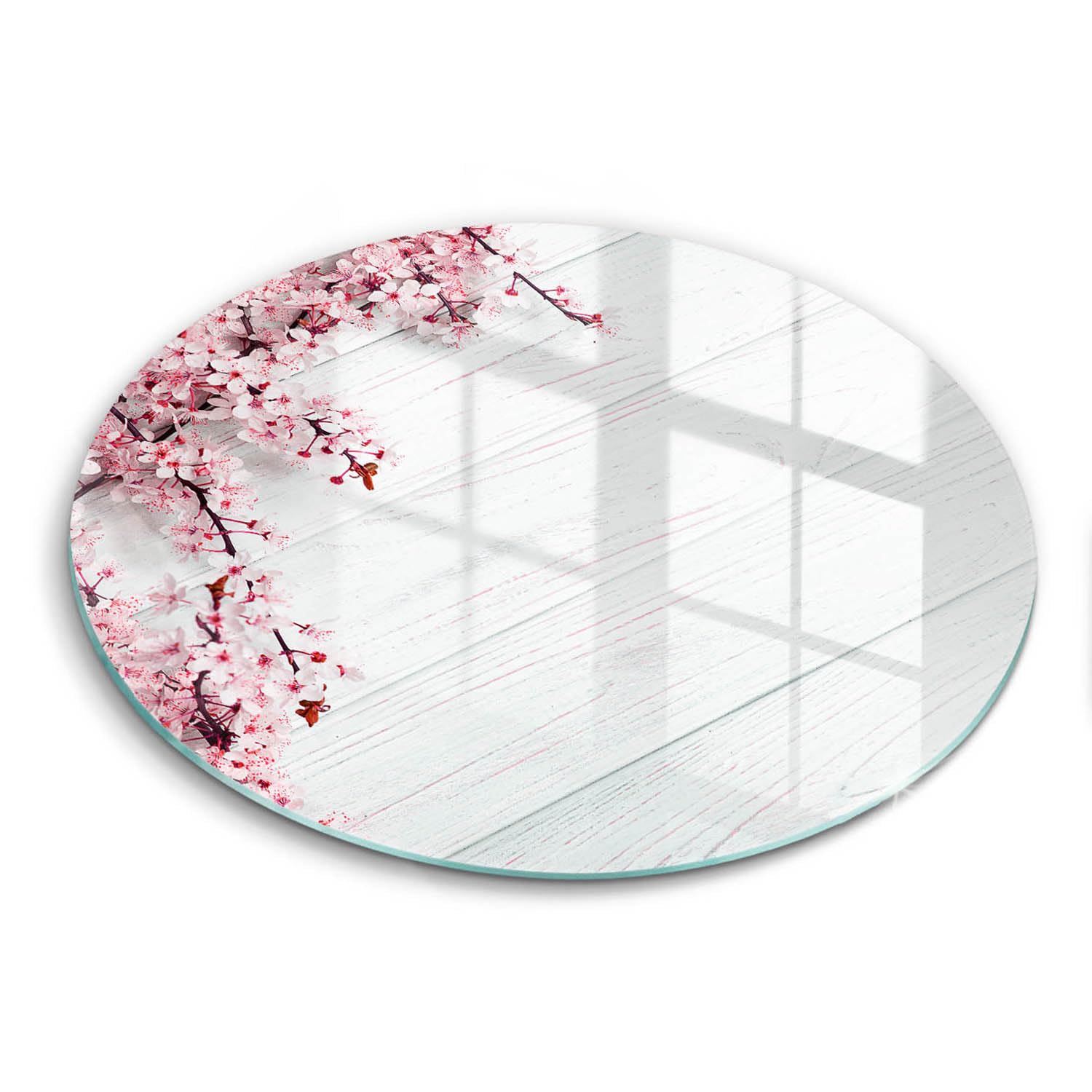 Planche à découper induction 40cm Wallfluent motif fleurs et protection plaque de cuisson