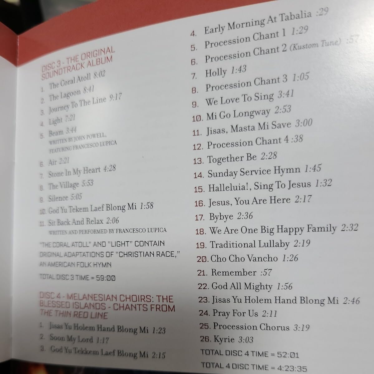 Amazon.co.jp: サントラ4CD シンレッドライン ハンスジマー : おもちゃ