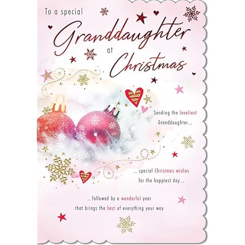 Piccadilly Greetings Granddaughter Christmas Card Cover