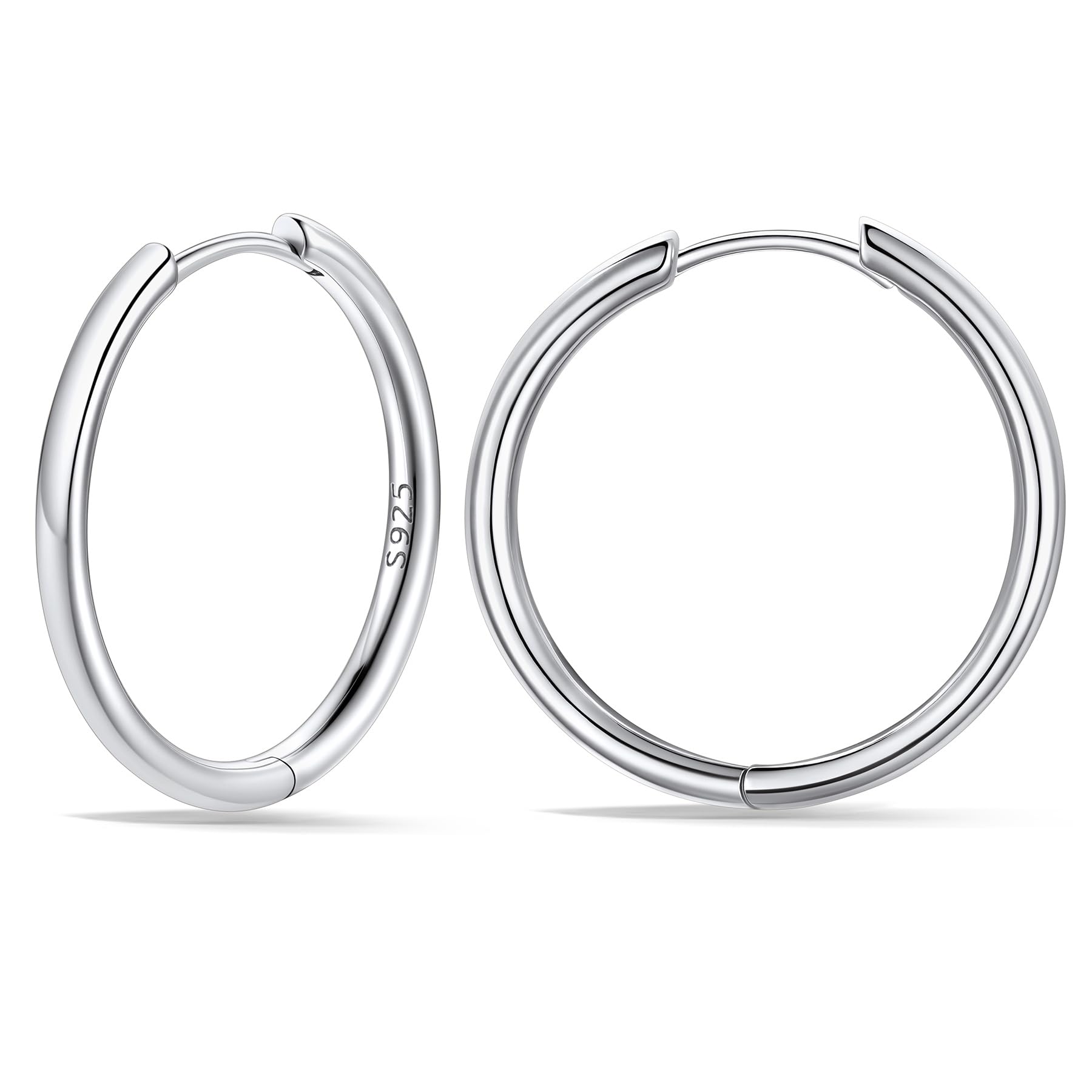 Bestyle Ohrringe Sterling Silber 925 Hypoallergene Creolen Gold/Silber