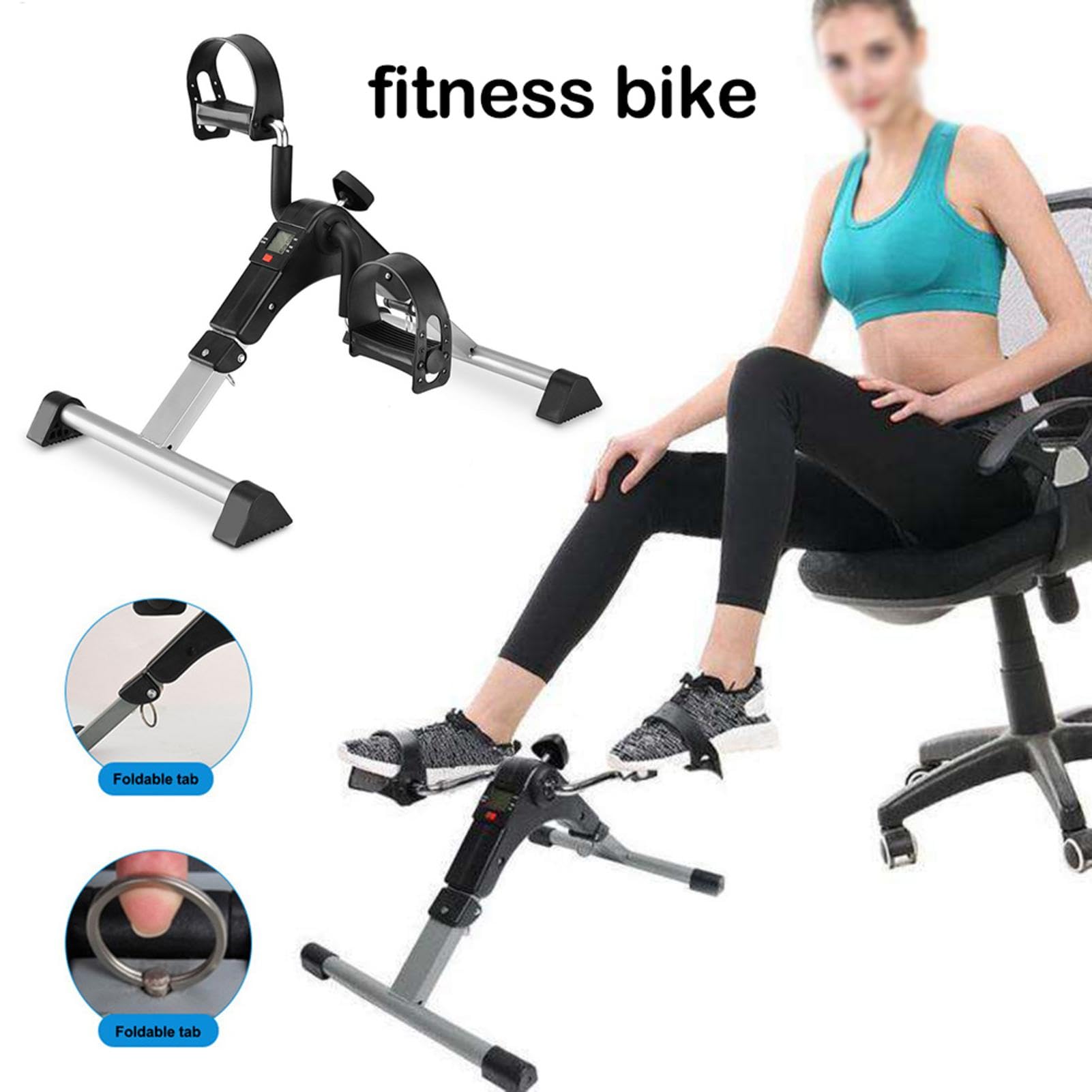Pedale per esercizi sotto la scrivania, con monitor LCD, attrezzatura per il fitness, con display, palestra regolabile per ciclismo, riabilitazione per anziani a casa | il fitness, con display, palestra regolabile per ciclismo, riabilitazione per anziani