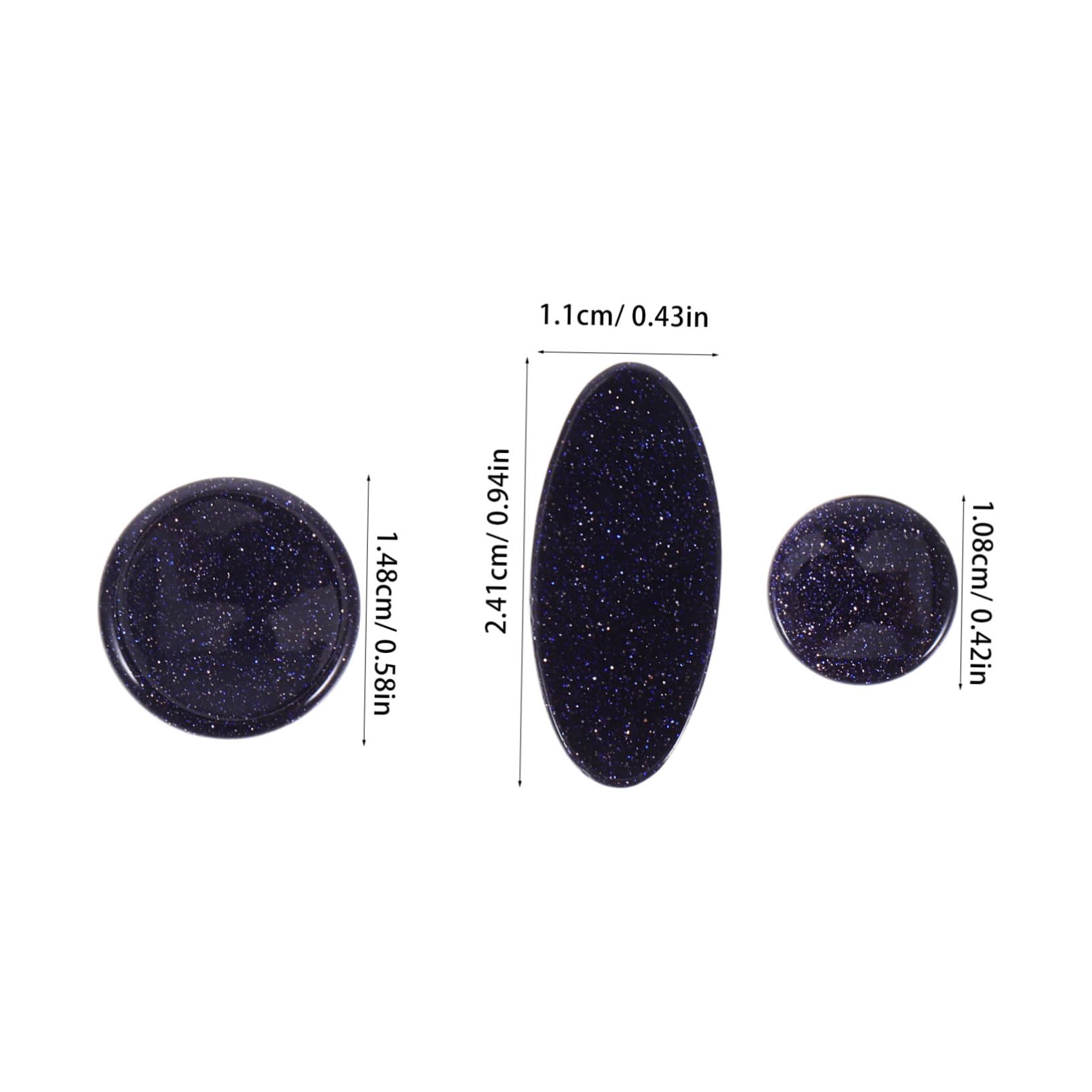 BESPORTBLE 9Pcs Saxophone Key Button Inlays Set Dark Blue Accessories for Alto Tenor Soprano Saxophones Durable Saxophone Parts with Fine Workmanship and Easy Installation