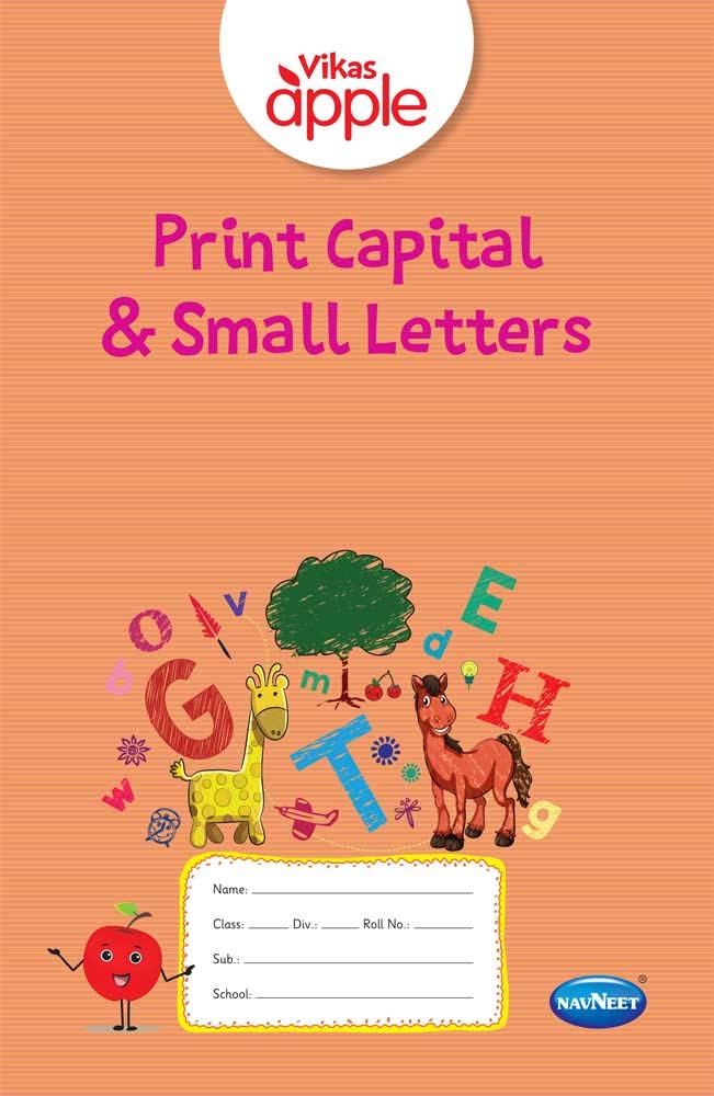 Navneet Apple Print Capital & Small Letters SR.K.G. |English| Pre School Book |