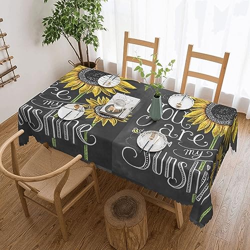Nappe rectangulaire tournesol lavable table a manger table basse - 2