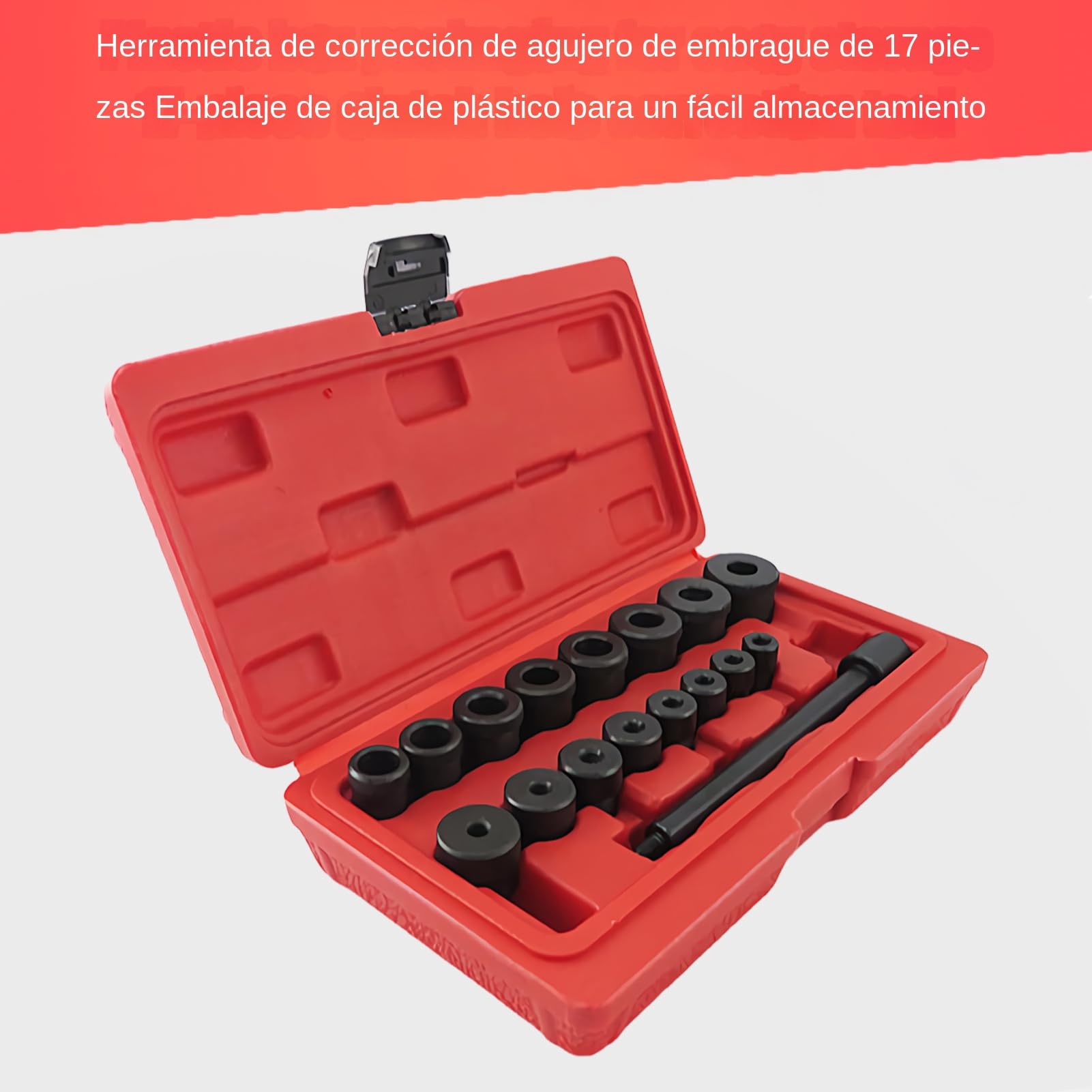 Herramientas para Alineación De Embrague | Juego Robusto de 17 Piezas - Equipo Automotriz para Mantenimiento Mecánico Y Reparación