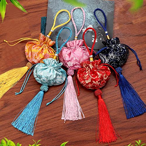 10 bolsas sachet chinas de brocado de seda miniatura 7