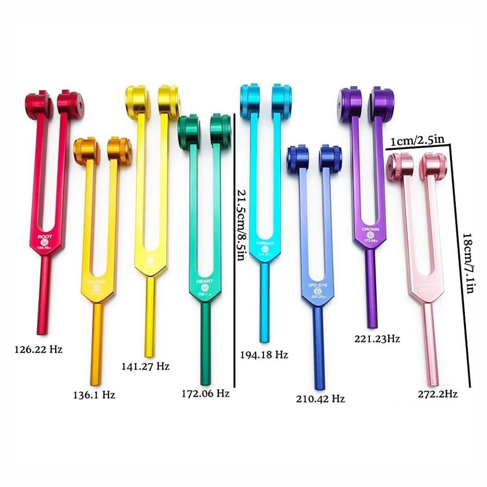 Amazon.co.jp: 音叉セット、楽器治療用音叉アルミニウム合金8本