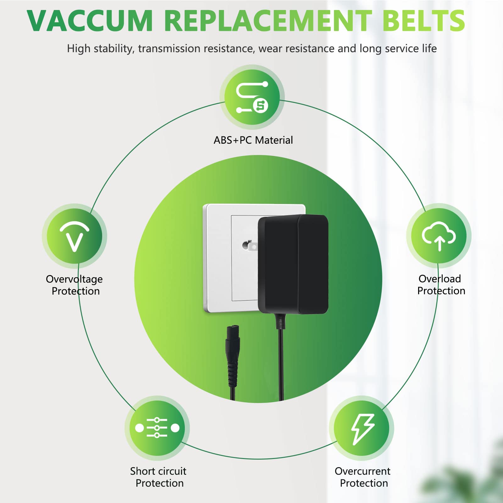 Czepa Pet Hair Cordless Vacuum Charger Compatible with for Bissell 2284 2284W 2390 2390A 23903,Replacement P/N 1614206 161-4206 23T6 Hand Vacuum Cleaner Power Supply Adapter