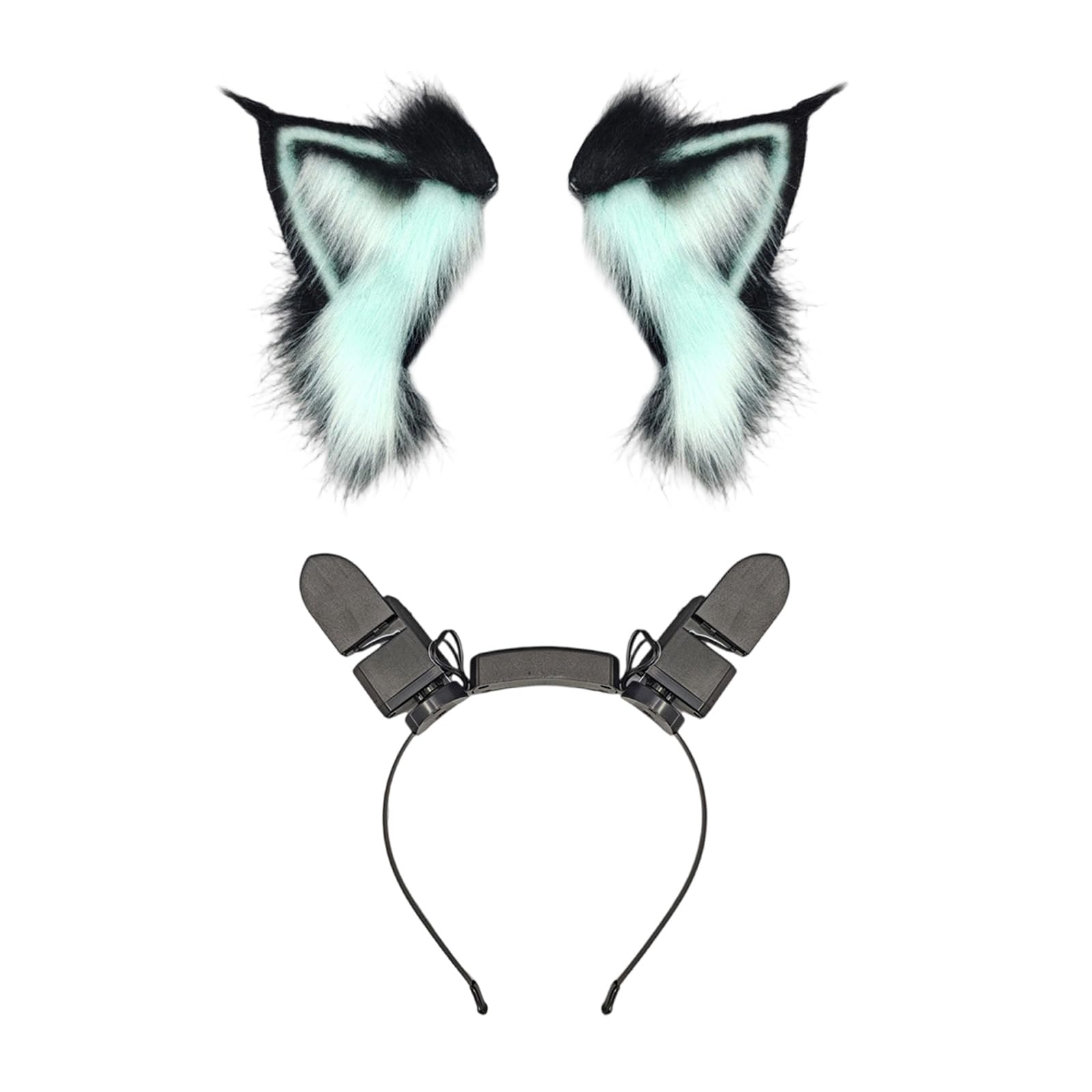 COSPLAY - Diadema de orejas de gatito con orejas de animal, gatito peludo, carnaval, fiesta, animado, disfraz de fiesta peluda, diadema suave y móvil