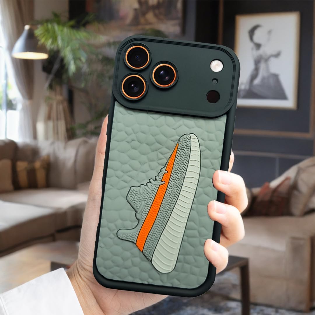 Cool Design Phone Case for iPhone 17 Pro Case for Boys Men Women Sneaker Aesthetic Funny Street Shockproof Sports Designer Cases Compatible with iPhone 17 Pro Black - Image 5