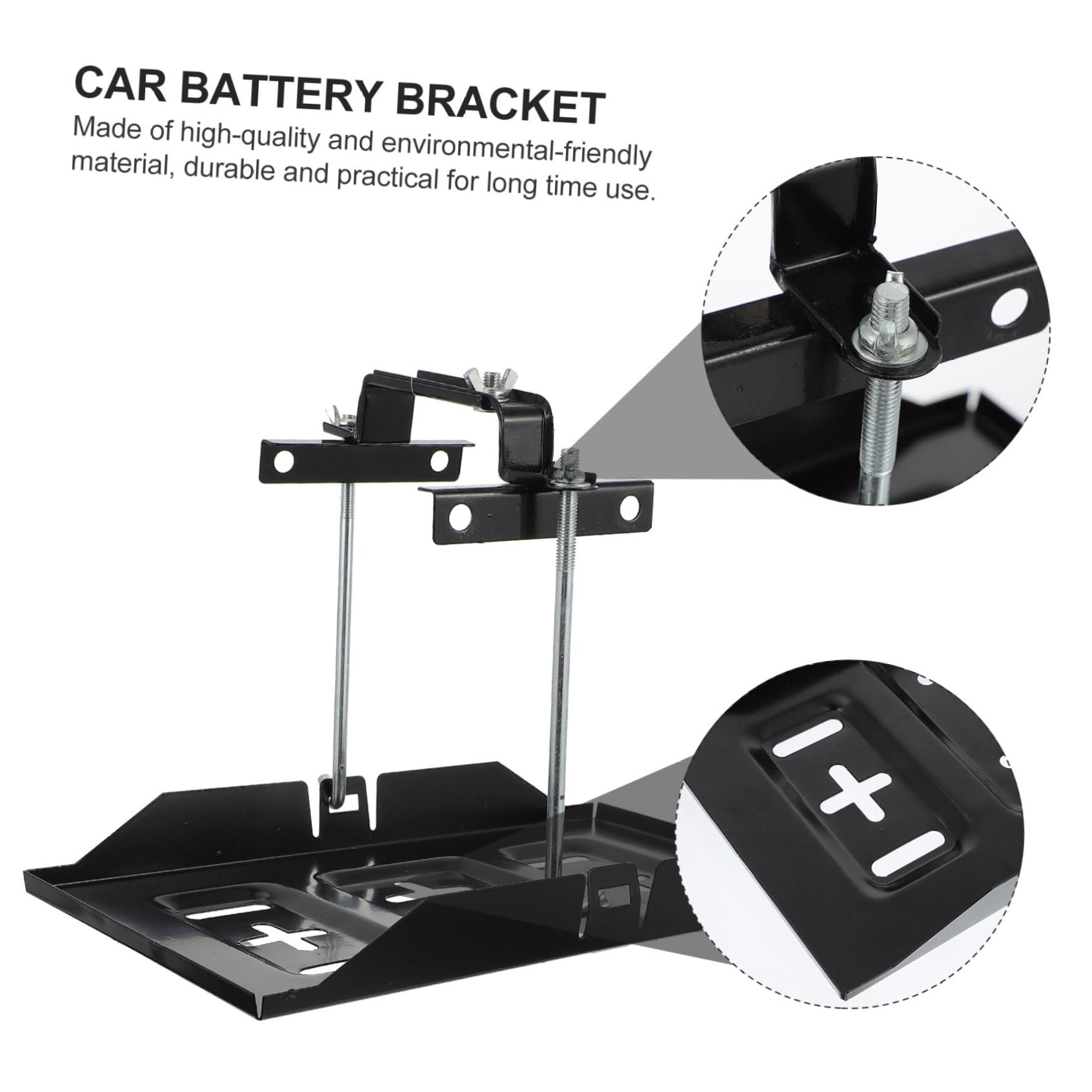 Support de Fixation en Fer Noir pour 1 Set, Batterie de Voiture