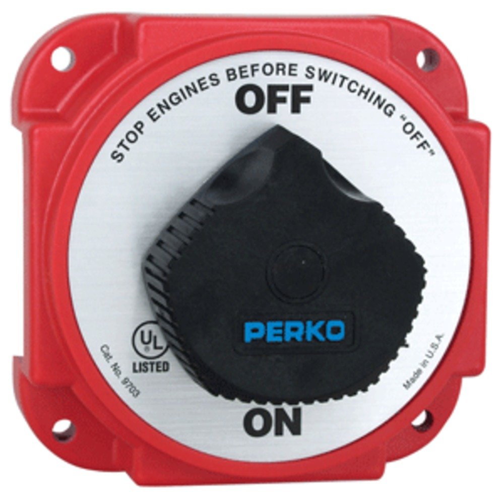 Perko 9703DP Heavy Duty Battery Disconnect Switch w/ Alternator Field Disconnect - 1 Year Direct Manufacturer Warranty